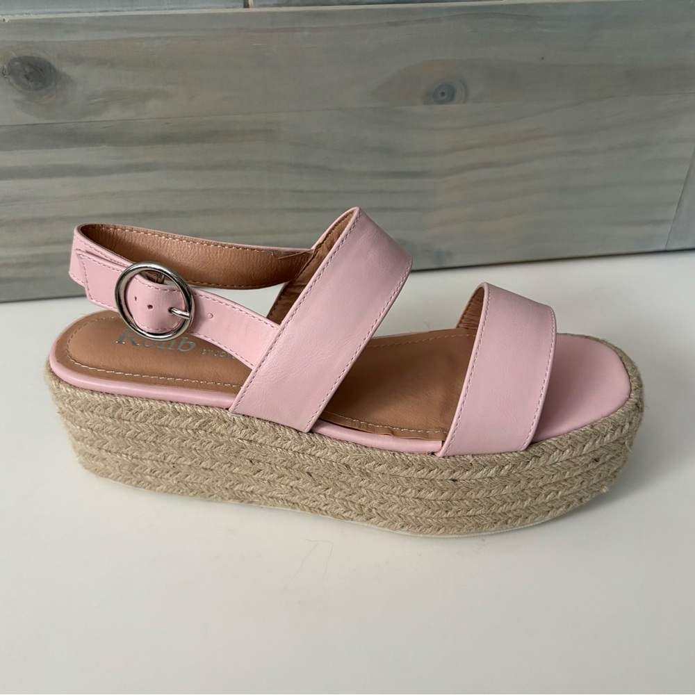 NEW! ROHB Light Pink Espadrille Platform Sandals